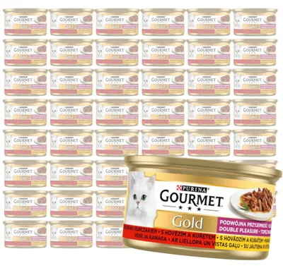 Zdjęcie produktu dla Purina Gourmet Gold Karma Dla Kotów Podwójna Przyjemność Wołowina I Kurczak 48x85g