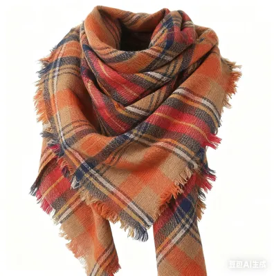 Productafbeelding van Imitatie Cashmere Plaid Sjaal 140x140cm voor Dames
