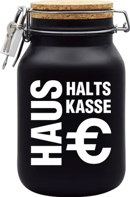 Produktbild von Spardose Geld Geschenk Ideen Haushalts Kasse Schwarz Größe XL 2 Liter