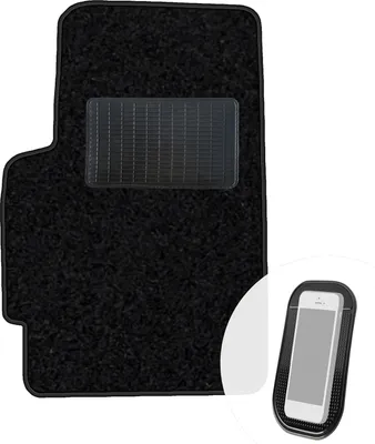 Produktbild von moto-MOLTICO Fahrer Fußmatte Auto Velours Fahrerseite Autoteppiche Schwarz Fahrermatte 1-teilig passend für Honda Legend IV 2006-2012