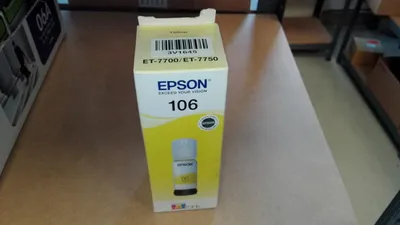 Produktbild von Epson 106 EcoTank Yellow ink bottle, Original, Gelb, Epson, - EcoTank ET-7750 - EcoTank ET-7700, 70 ml, Tintenstrahldrucker