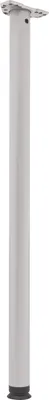 Produktbild von Camar Tischbein höhenverstellbar 1100-1200mm rund ø 60mm Set Zoom - Tischfuß ideal als Stehtischbein & Bartischbein verwendbar - inklusive Montageplatte für Tischbein, Stahl silber