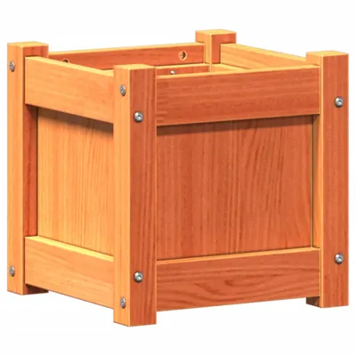Produktbild von vidaXL Pflanzkübel Wachsbraun 31x31x31 cm Massivholz Kiefer