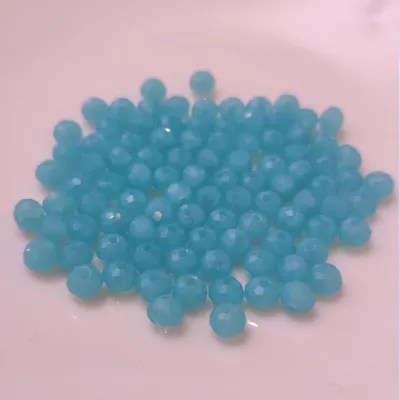 Immagine prodotto di Perle di vetro - Tipo sfaccettato - 140 pezzi - 4 mm - Blu chiaro