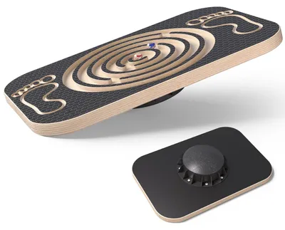 Produktbild von Holz Schrägbrett für Waden- und Knöchelstrecker - Verstellbares Balanceboard - Plyometrisches Training und Dehnen - Heimfitness - Unisex - Schwarz