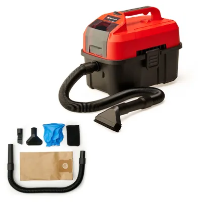 Obrázek produktu pro Einhell TE-VC 18/10 Li-Solo, 10 l, Taška, Černá, Červená, Plast, 2 m, Plast