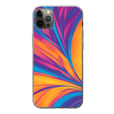 Produktbild von MuchoWow® Handyhülle Schutzhülle Hülle für iPhone 13 Pro Max Federn - Regenbogen - Neon - Abstrakt Silikon Softcase Handy Hülle - Mobiltelefon