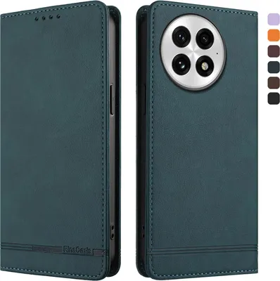 Produktbild von Hülle für OnePlus 13, Retro Kunstleder Ständer Klapphülle mit Kartenfächer und Magnetische Grün