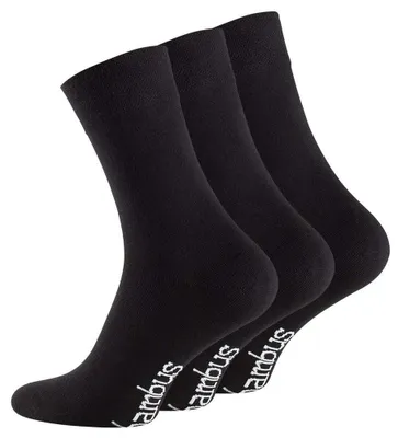 Produktbild von Exklusiver Handel: 6 Paar Bambus-Socken, schwarz, für Damen und Herren, antibakteriell, reduziert Schweiß, geeignet für Diabetiker. Bambus-Socken, Größe 35-46, schwarz, EU-Größe 42
