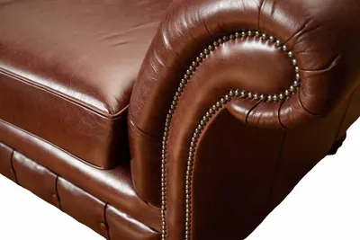 Produktbild von Chesterfield Couch Polster Leder Sofas Couchen Braune Zweisitzer Neu