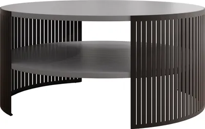 Produktbild von MIRJAN24 Couchtisch Fikoli, Wohnzimmer Kaffeetisch, Beine und Seiten aus Stahl (Farbe: Schwarz / Arktisches Weiß)