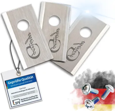 Image de Lames de rechange Genisys en acier inoxydable compatibles avec les tondeuses-robots Einhell Freelexo - LongLife - 1 trou incassable [testé DIN EN 50636], pièce:18