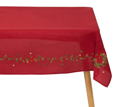 Produktbild von Bestickte Tischdecke "Elma", rot, 140 x 240 cm