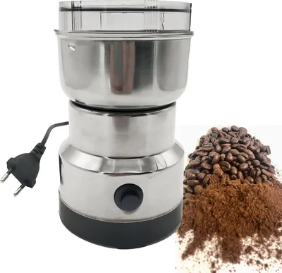Produktbild von Elektrische Kaffeemühle Multifunktionale Kaffeebohnenmühle Edelstahl Leichtes Design für Bohnen Getreide Nüsse
