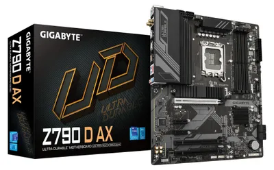 Produktbild von GIGABYTE Z790 D AX Motherboard - Unterstützt Intel Core 14. Generation CPUs, 12+1+1 Phasen Digital VRM, bis zu 7600MHz DDR5 (OC), 3xPCIe 4.0 M.2, Wi-Fi 6E, 2.5GbE LAN, USB 3.2 Gen 2