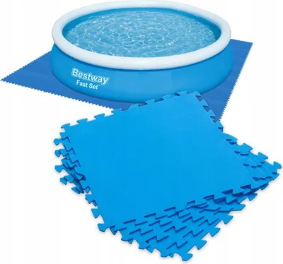 Zdjęcie produktu dla 58220 Mata Piankowa Podkład Pod Basen Podłoga 50cm x9szt