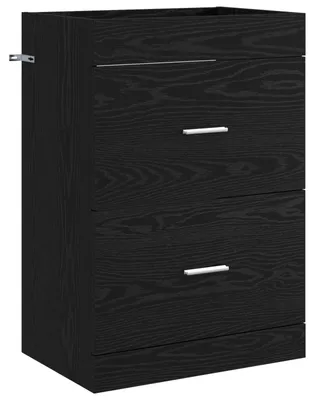 Immagine prodotto di vidaXL Mobile da bagno in rovere nero 56 x 37,5 x 81 cm in materiale derivato dal legno