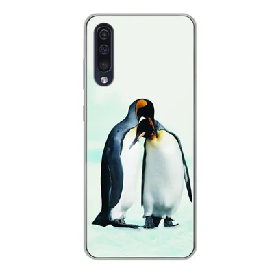 Produktbild von MuchoWow® Handyhülle Schutzhülle Hülle für Samsung Galaxy A50 Pinguine - Schnee - Familie Silikon Softcase Handy Hülle - Mobiltelefonhülle