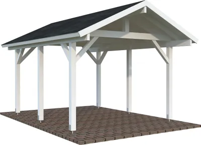 Produktbild von Einzelcarport Palmako Robert 11,7 m² 315 x 372 cm weiß