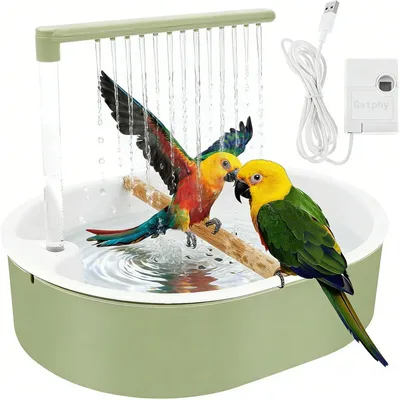 Produktbild von 1 Vogeltr?nke, Polypropylen, 26 Wasserausl?sse, 5V USB-Pumpe, automatische Zirkulation, fš¹r Wellensittiche