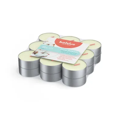 Produktbild von Bolsius 18 Duft-Teelichter „Fresh Baumwolle“