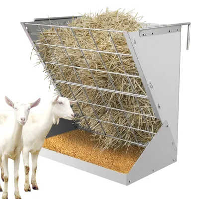 Immagine prodotto di Supporto a parete per distributore di fieno e cereali, adatto per capre e cavalli