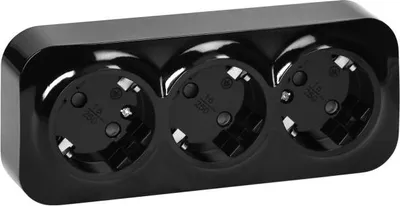Image de Triple prise en saillie Schuko ToDo 2P+Z IP20 noir