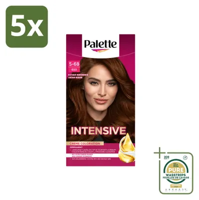 Image de 5 colorations capillaires Poly Palette - Brun châtain moyen 650 - 115 ml - Pack économique - 5 pièces