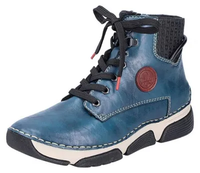 Productafbeelding van Rieker winterlaarzen voor dames, kunstleer, blauw, maat: 39