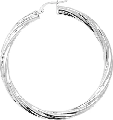 Produktbild von 925 Sterling Silber Damen - Paar Creolen - 40mm; WJS11520