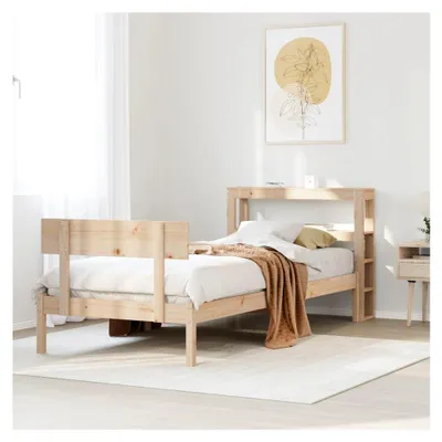 Produktbild von Bettgestell ohne Matratze 90x200 cm aus massivem Kiefernholz