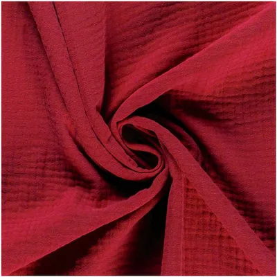 50x130cm Musselin Stoff uni Oeko-Tex zertifiziert Meterware Mulltuch rot