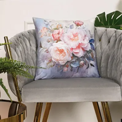 Image de Housse de coussin, housse de coussin décorative 40 x 40 cm, motif floral Parisa