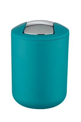 Produktbild von WENKO Schwingdeckel Eimer Brasil 2 L Petrol Müll Kosmetik Abfall Bad WC Küche