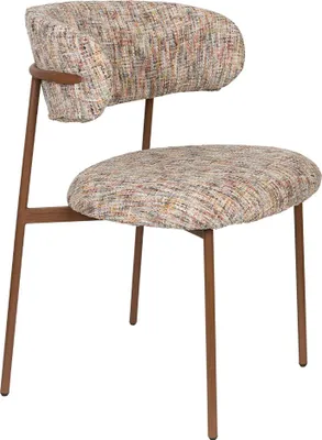 Produktbild von Esszimmerstuhl Multi Farbe Stoff - 57,5x57x78,5cm - Claes - 2er Set