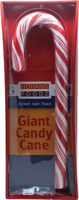 Produktbild von Holland Foodz Zuckerstange riesige Giant Candy Cane rot weiß 500g