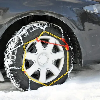 Productafbeelding van Sneeuwkettingen voor auto, sneeuwketting met ÖNORM-certificering, in plastic verpakking, set van 2, type "Safety", maat 70