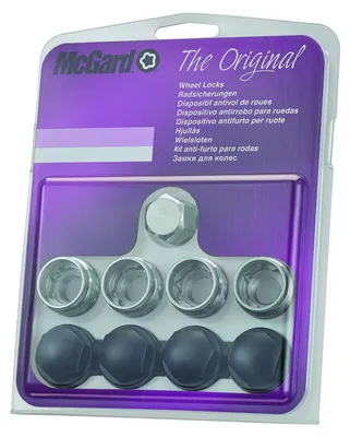 Productafbeelding van MCGARD Originele wielslotset, chroom, M14, SW19, 22,7 mm lengte, geschikt voor PORSCHE 911, 911 (993), 911 Targa, 911 (964), 911 Cabriolet