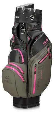 Zdjęcie produktu dla Big Max Drilite Silencio 3 – wodoodporna torba golfowa – 14 przegródek – czarna, szara, różowa