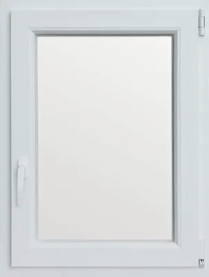 Produktbild von Kellerfenster Dreh-Kipp Kunststoff RAL 9016 verkehrsweiß 600x800 mm DIN Rechts (3-fach verglast)