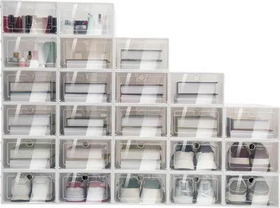 Immagine prodotto di Scatole per scarpe, impilabili, antipolvere, colore bianco