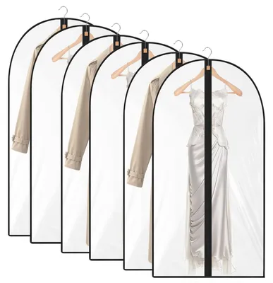 Kleidersack-Set 6er-Pack 60x120 cm transparent wasserdicht
