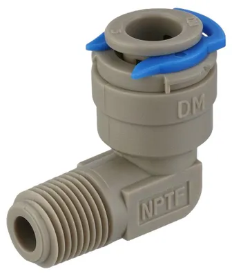 Produktbild von DM Winkel Fitting mit 1/8' NPTF Gewinde für 1/4' Schlauch
