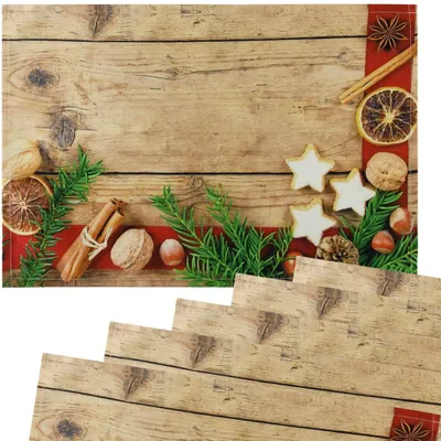 Produktbild von Tischsets Platzsets Stoff CLOTH Weihnachtsgewürze Zimtsterne