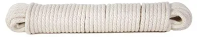 Geflochtene Wäscheleine, Baumwolle/Polypropylen, 200 Fuß, Weiß