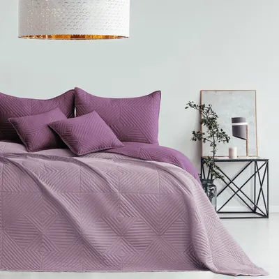 Produktbild von Bettüberwürf Tagesdecke zweiseitig Ultrasonic Steppung  170 x 270 cm - violett-flieder