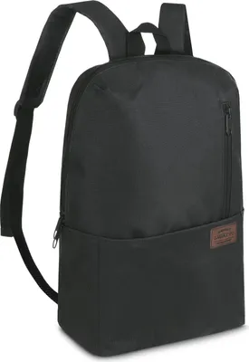 Image de Sac à dos scolaire noir pour homme ZAGATTO, sac à dos urbain unie spacieux, adapté au format A4, volume 16 l, sac à dos pour jeune, 40x32x13 / ZG690