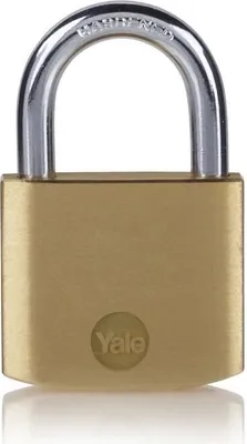 Produktbild von Yale Vorhängeschloss mit Schlüssel, Messing, 40mm, 3 Schlüssel, Stahlbügel