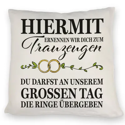 Produktbild von Trauzeuge mit Ringübergabe Kissen