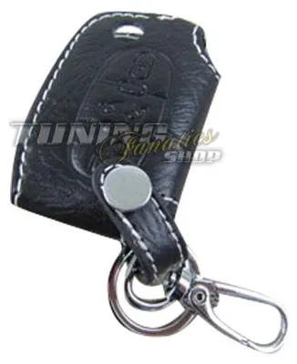 Immagine prodotto di Custodia per chiavi, portachiavi, in pelle, bianco, con 3 pulsanti, compatibile con Peugeot/Citroën